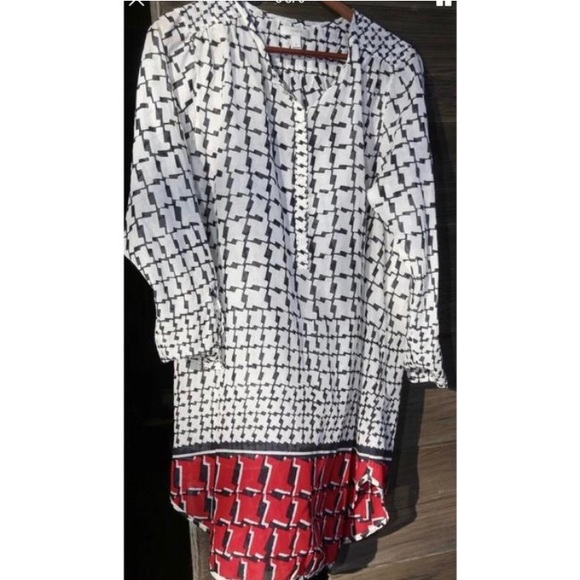 🚨SALE J.Crew Cotton Voile Houndstooth Tunic - Picture 7 of 8